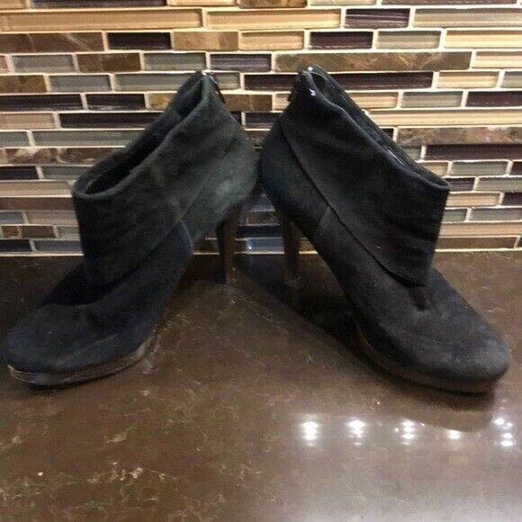 Steve Madden black suede Trishia booties boots Heels Heeled Women’s Size 8.5‎ - Picture 8 of 8